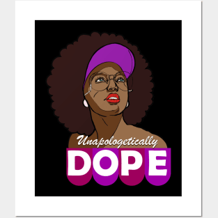 Unapologetically Dope Afro Words Black History Month Gifts Posters and Art